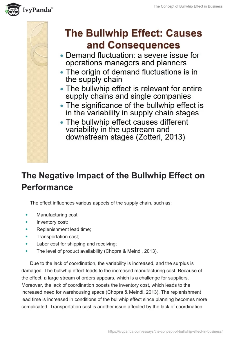 The Concept of Bullwhip Effect in Business. Page 3