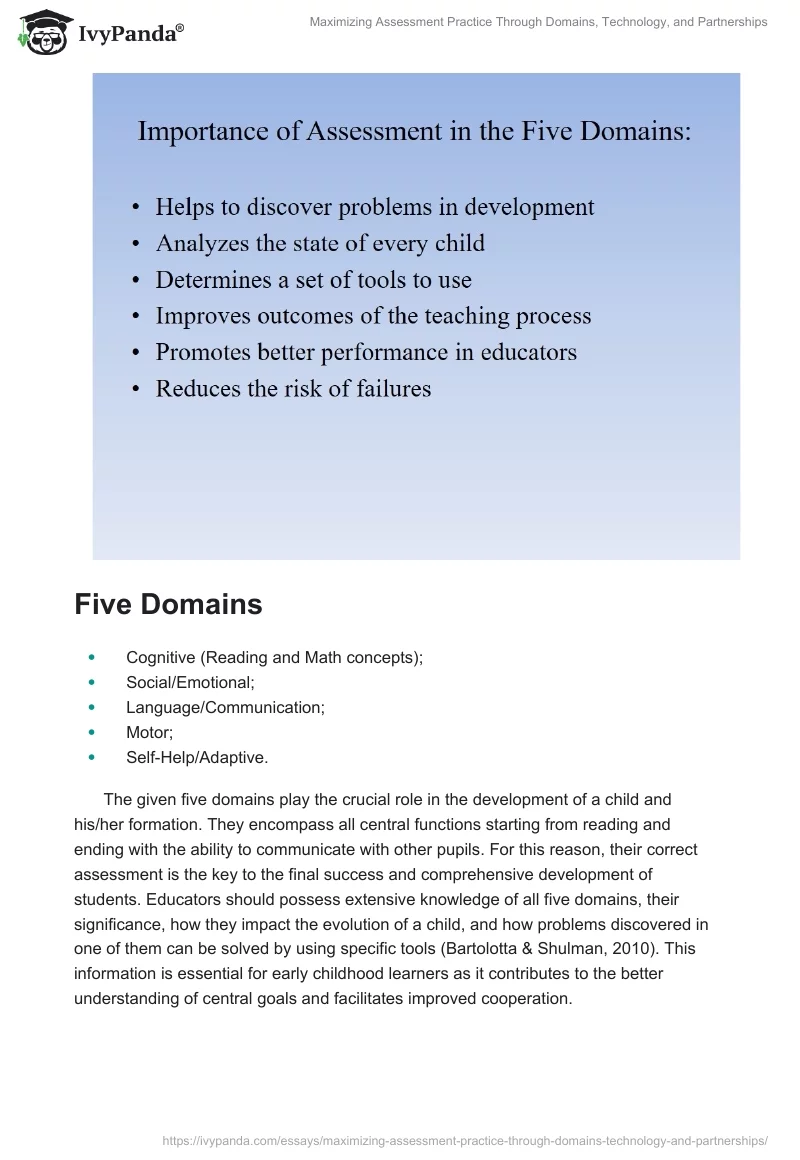 Maximizing Assessment Practice Through Domains, Technology, and Partnerships. Page 2
