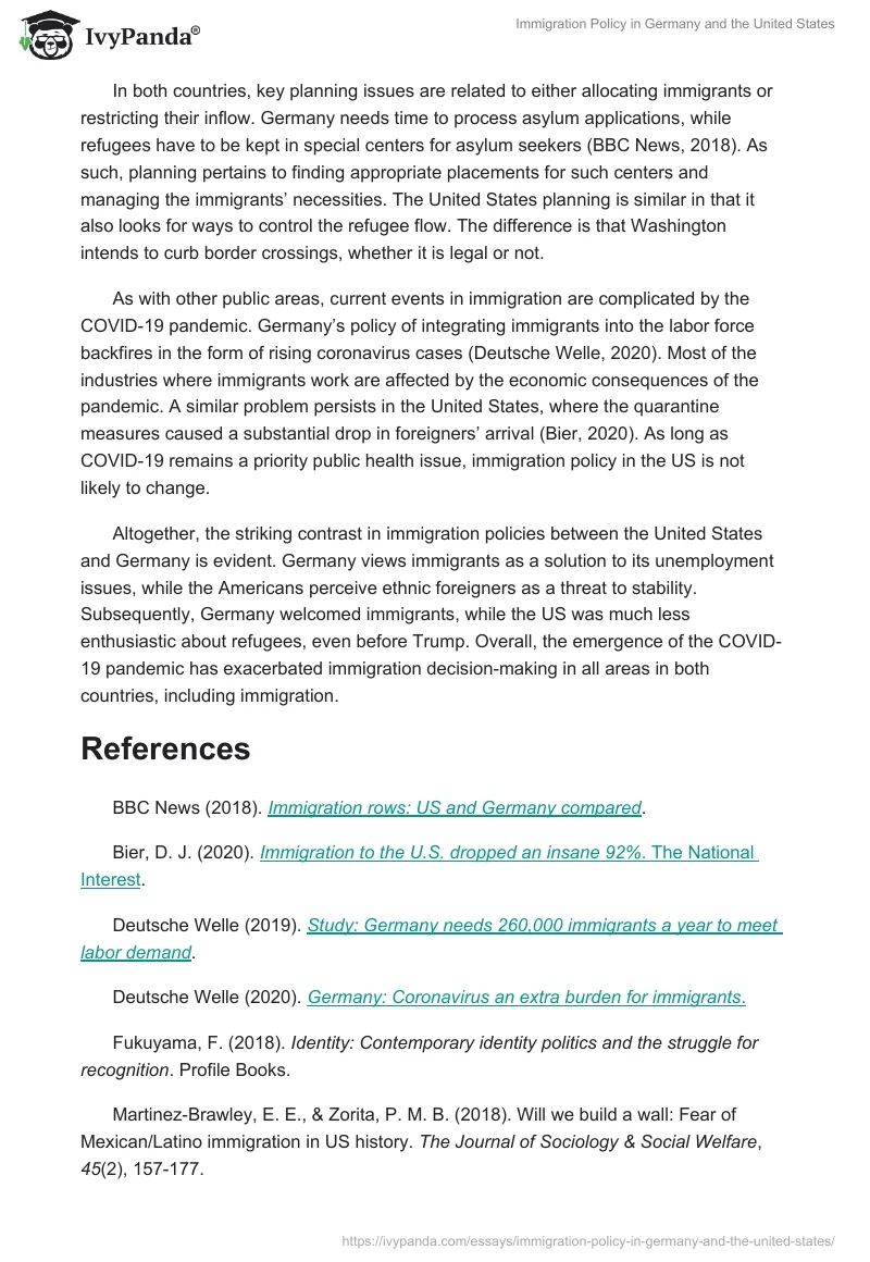 Immigration Policy in Germany and the United States. Page 2