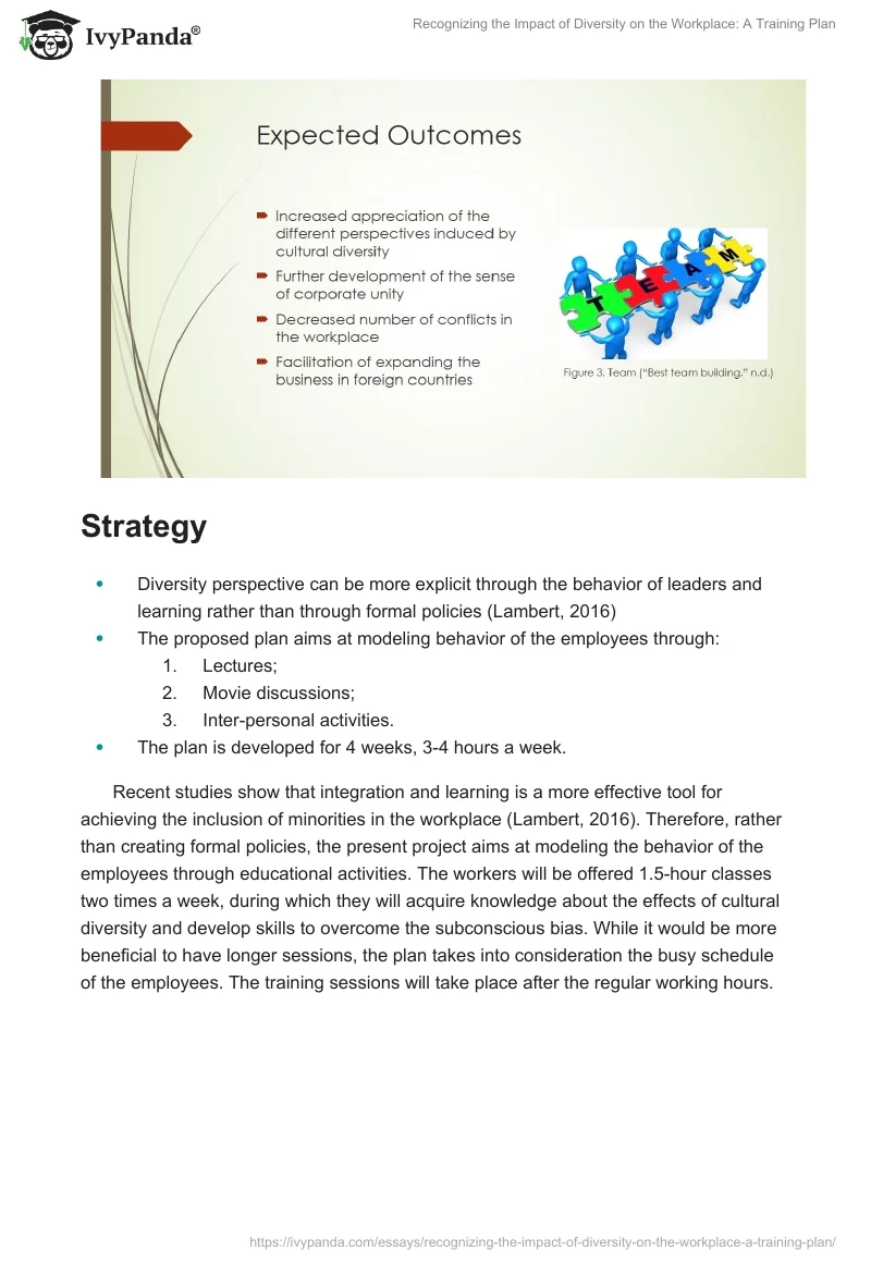 Recognizing the Impact of Diversity on the Workplace: A Training Plan. Page 4