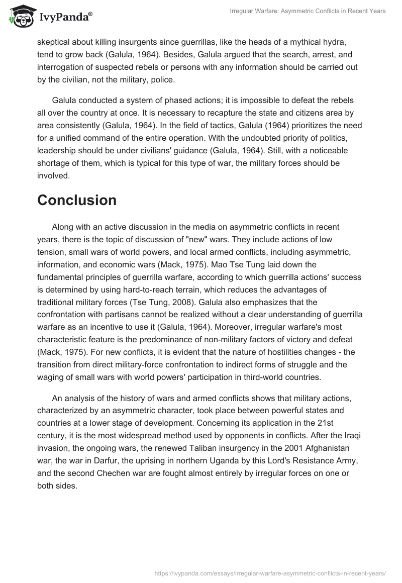 Irregular Warfare: Asymmetric Conflicts in Recent Years. Page 4