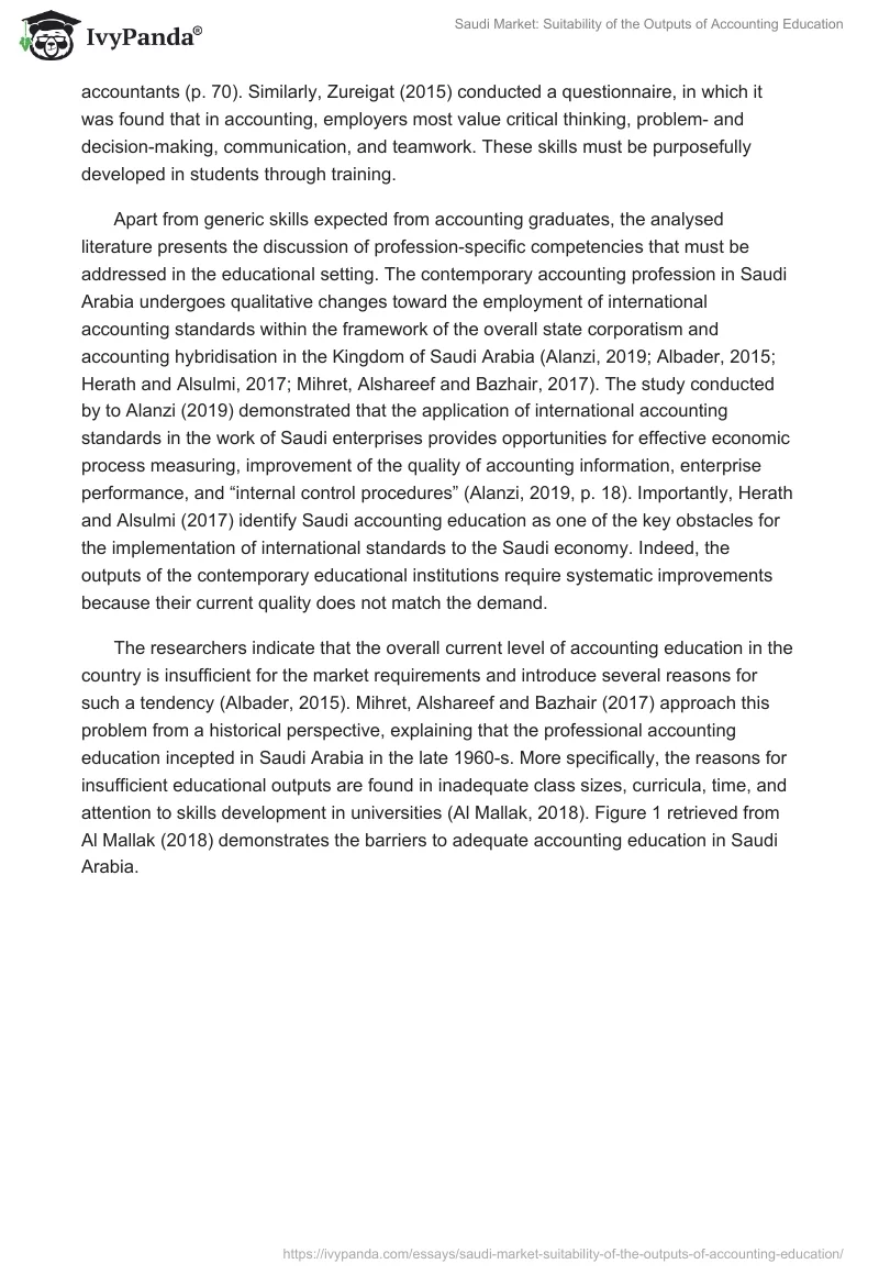 Saudi Market: Suitability of the Outputs of Accounting Education. Page 2