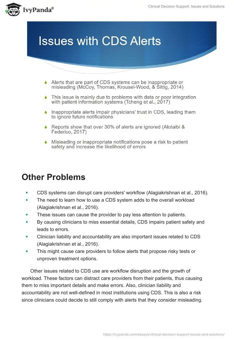 Clinical Decision Support: Issues and Solutions. Page 4