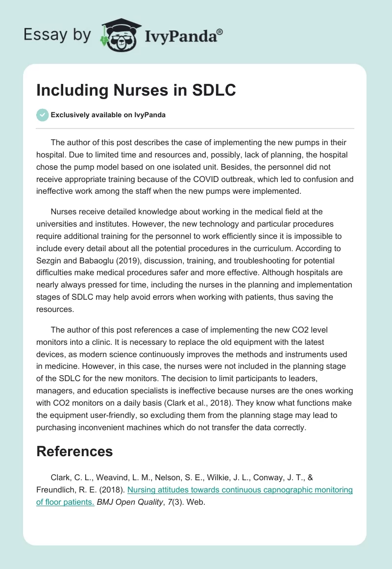Including Nurses in SDLC. Page 1