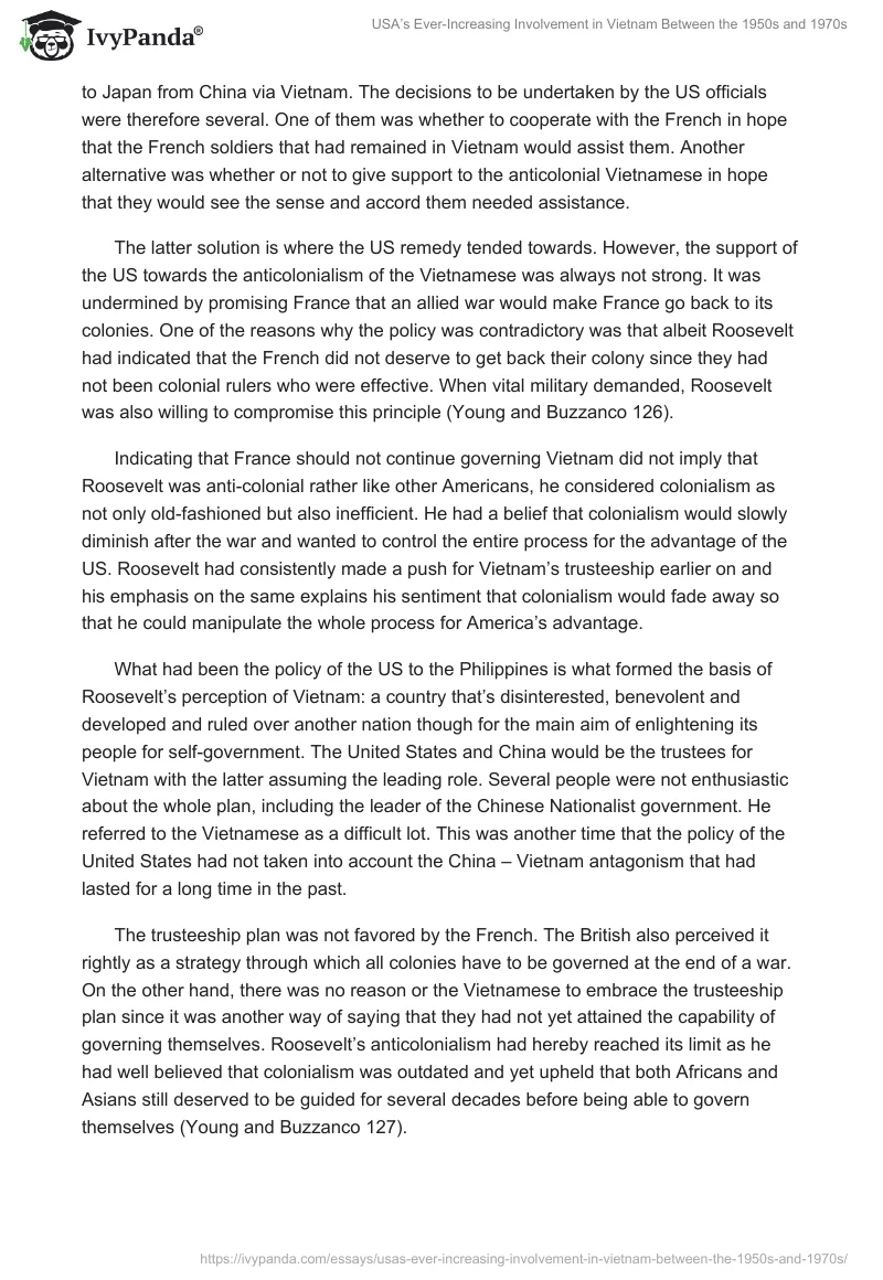 USA’s Ever-Increasing Involvement in Vietnam Between the 1950s and 1970s. Page 5