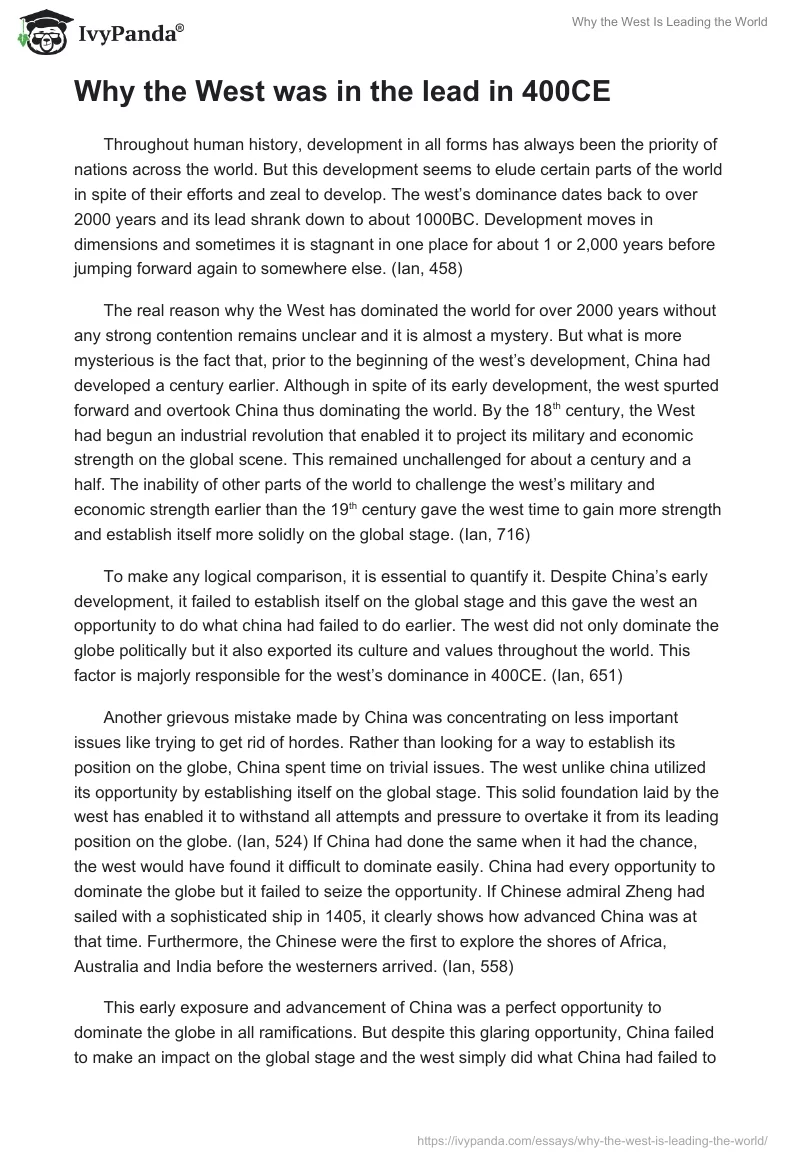 Why the West Is Leading the World. Page 2