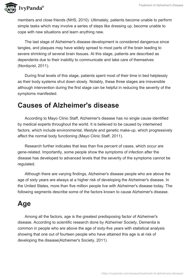 Treatment of Alzheimer's Disease. Page 3
