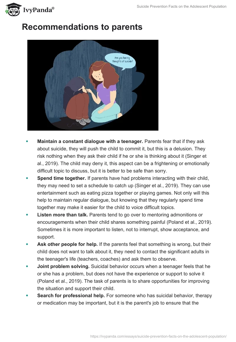 Suicide Prevention Facts on the Adolescent Population. Page 5