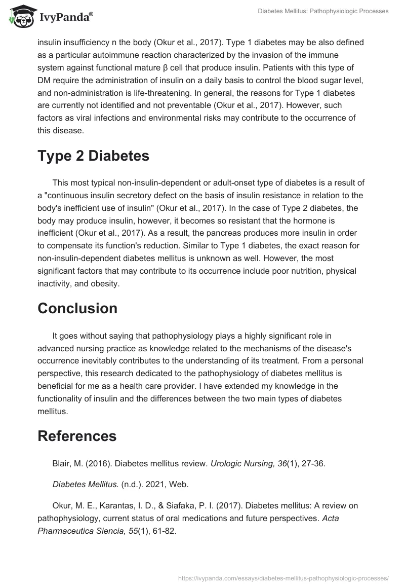 Diabetes Mellitus: Pathophysiologic Processes. Page 2