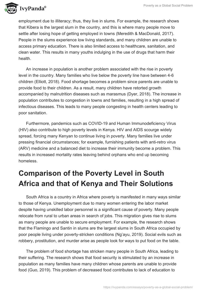 Poverty as a Global Social Problem. Page 2