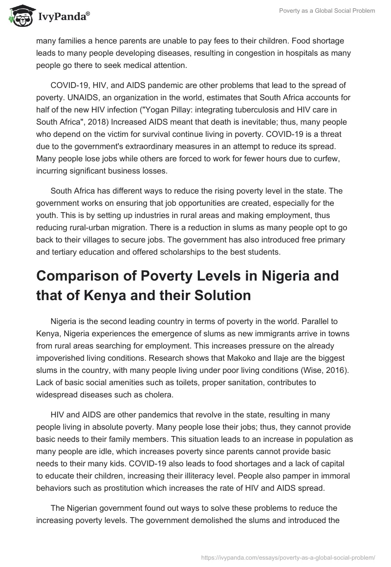 Poverty as a Global Social Problem. Page 3