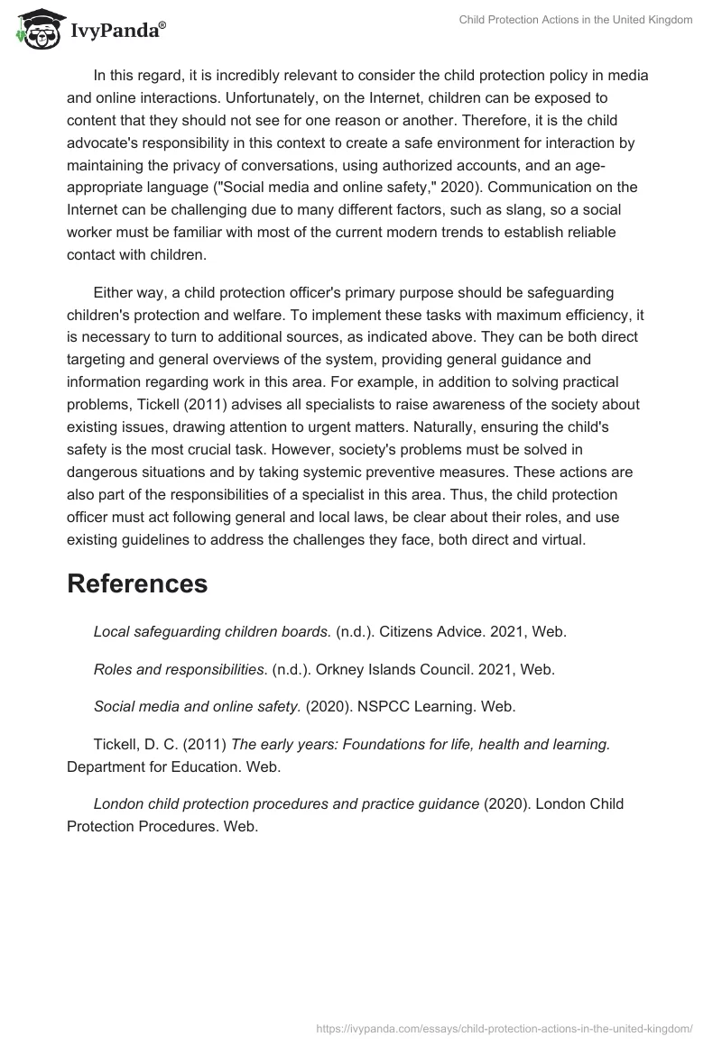 Child Protection Actions in the United Kingdom. Page 2