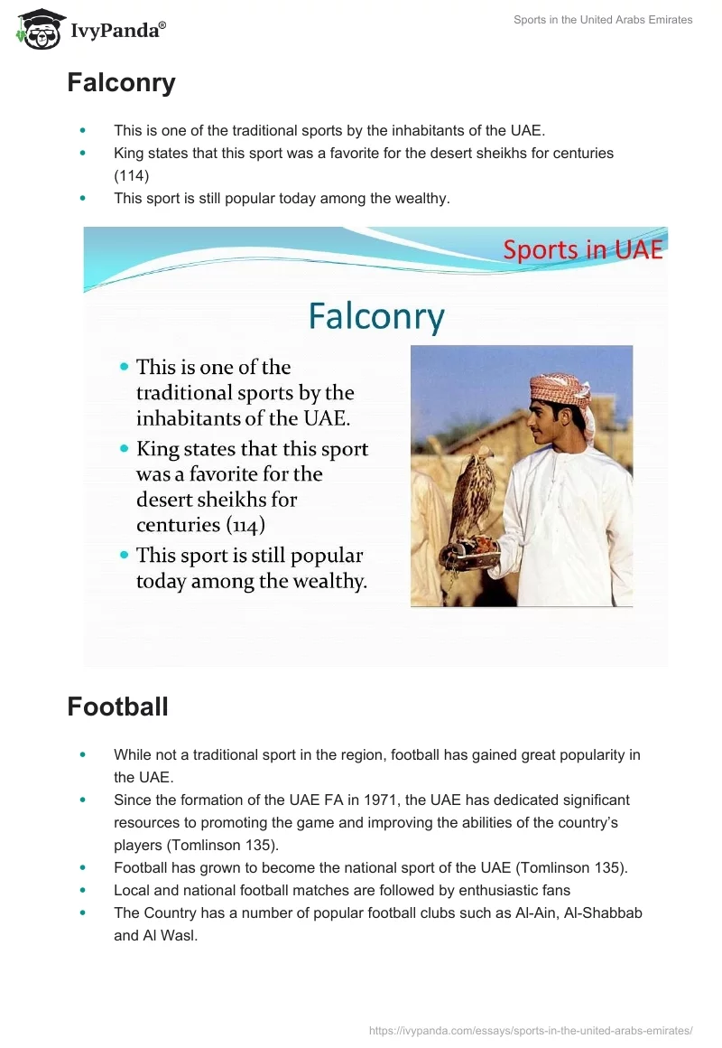 Sports in the United Arabs Emirates. Page 5