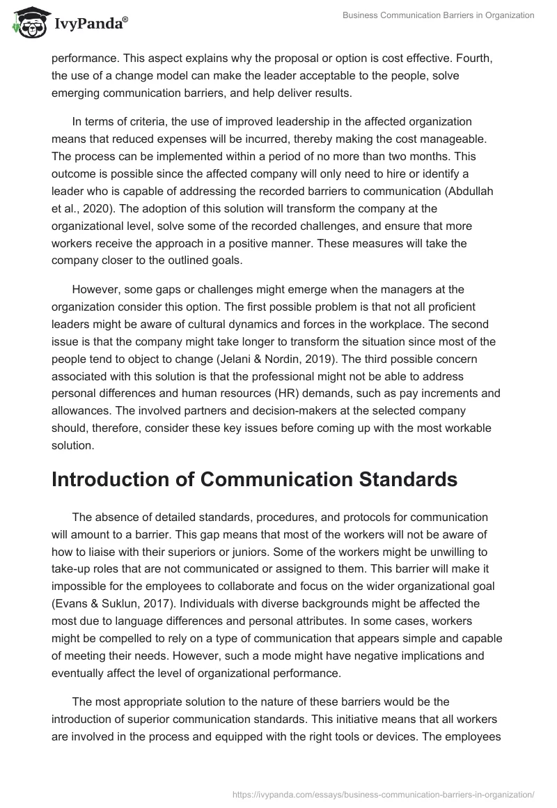 Business Communication Barriers in Organization. Page 3