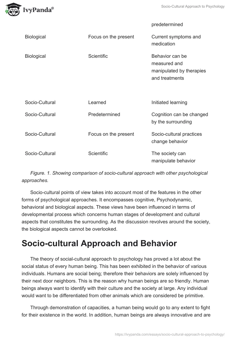 Socio-Cultural Approach to Psychology. Page 4