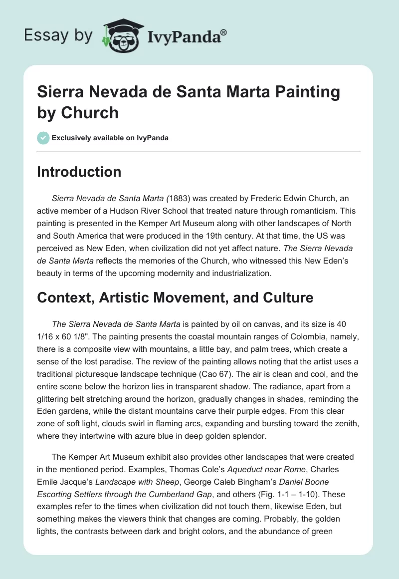 Sierra Nevada de Santa Marta Painting by Church. Page 1