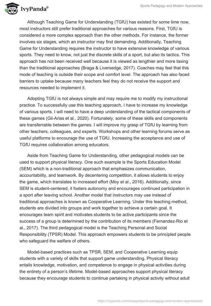 Sports Pedagogy and Modern Approaches. Page 2
