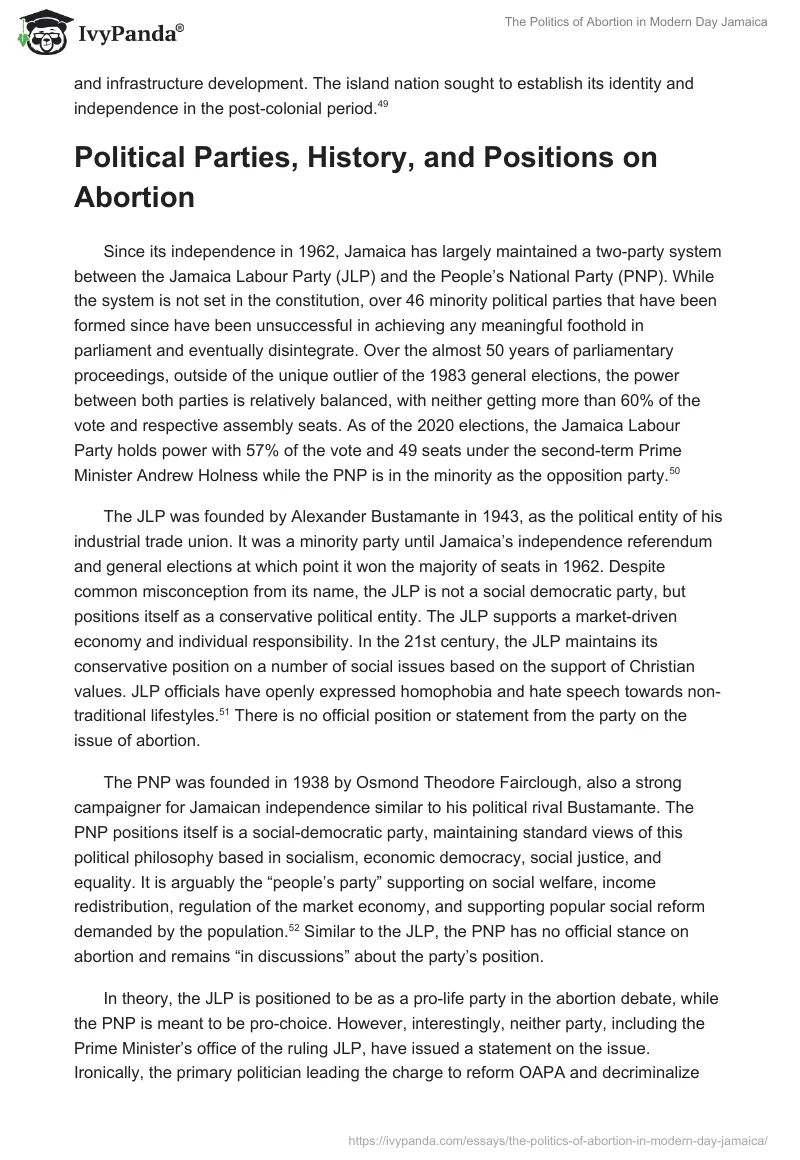 The Politics of Abortion in Modern Day Jamaica. Page 3