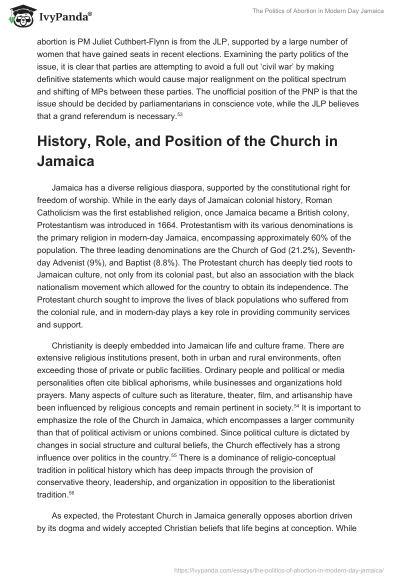 The Politics of Abortion in Modern Day Jamaica. Page 4