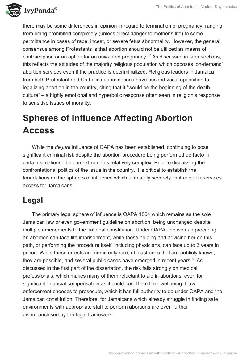 The Politics of Abortion in Modern Day Jamaica. Page 5