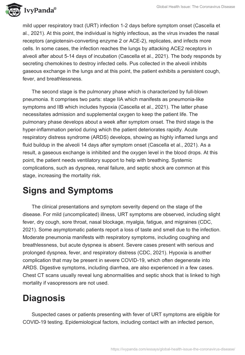 Global Health Issue: The Coronavirus Disease. Page 3