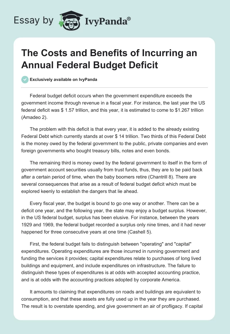 AWHA Statement on the Budget of the US Government for Fiscal Year