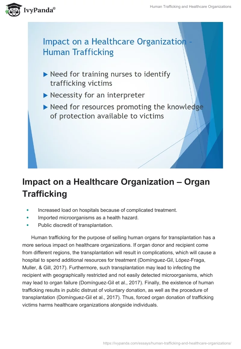 Human Trafficking and Healthcare Organizations. Page 4