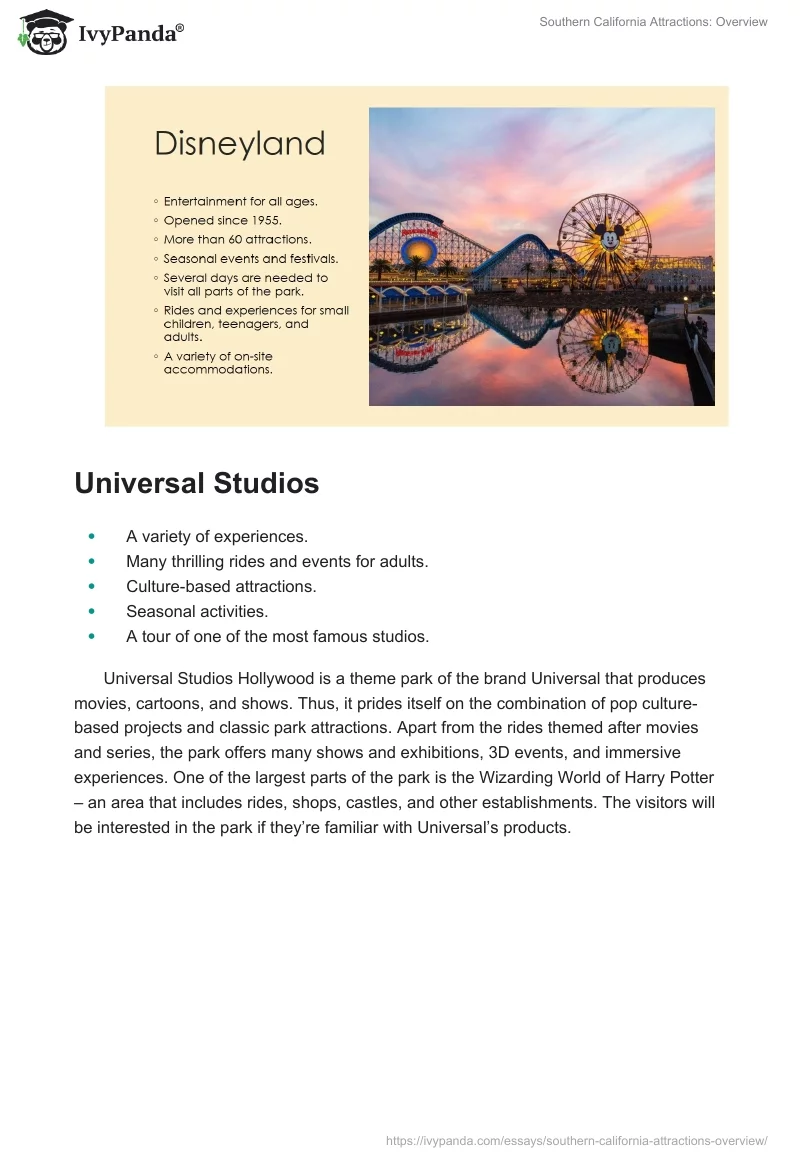 Southern California Attractions: Overview. Page 2