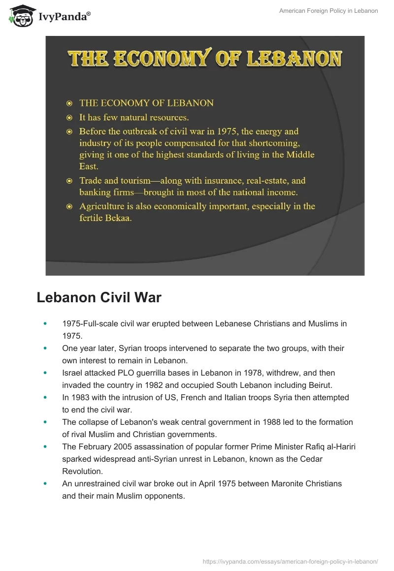 American Foreign Policy in Lebanon. Page 3