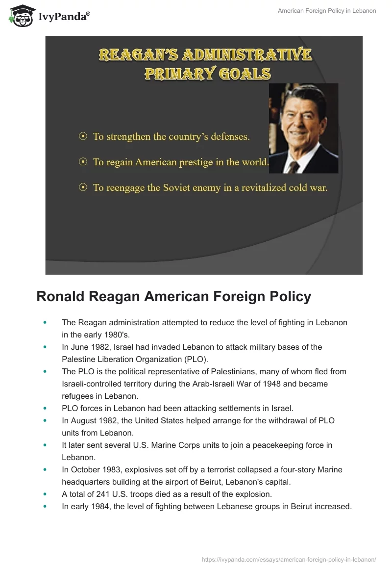 American Foreign Policy in Lebanon. Page 5