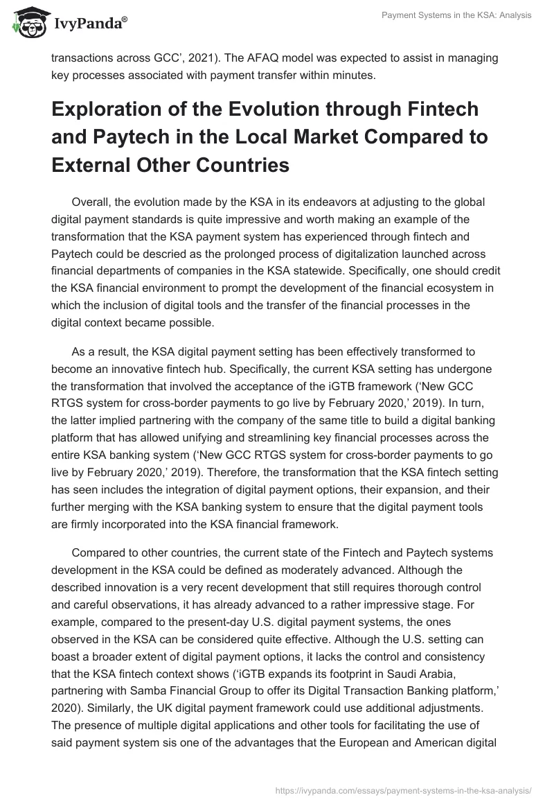 Payment Systems in the KSA: Analysis. Page 2