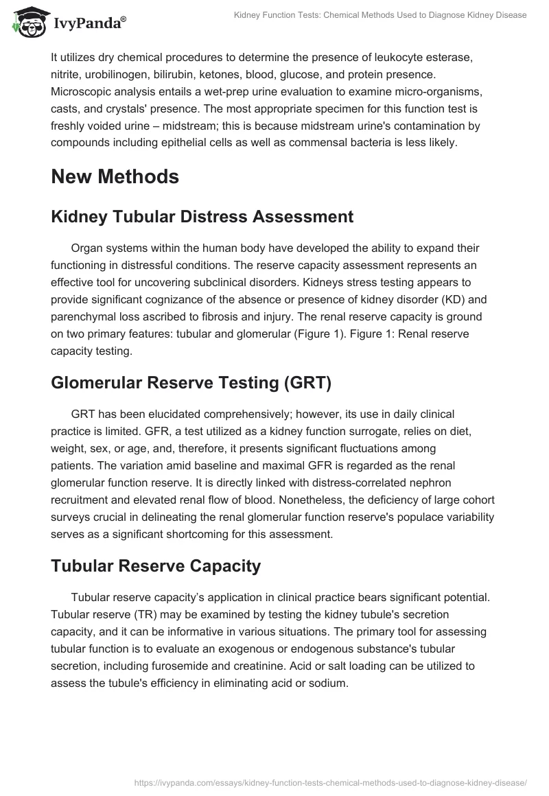 Kidney Function Tests: Chemical Methods Used to Diagnose Kidney Disease. Page 3