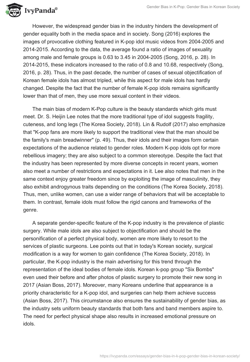Gender Bias in K-Pop: Gender Bias in Korean Society. Page 5