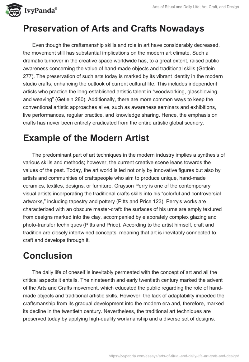 Arts of Ritual and Daily Life: Art, Craft, and Design. Page 2