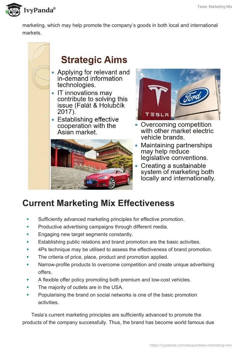 Tesla: Marketing Mix. Page 3