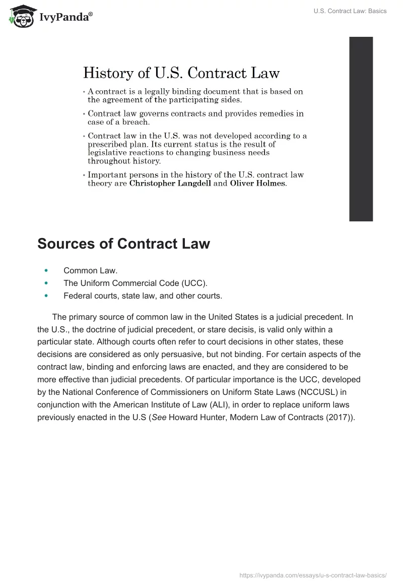 U.S. Contract Law: Basics. Page 2