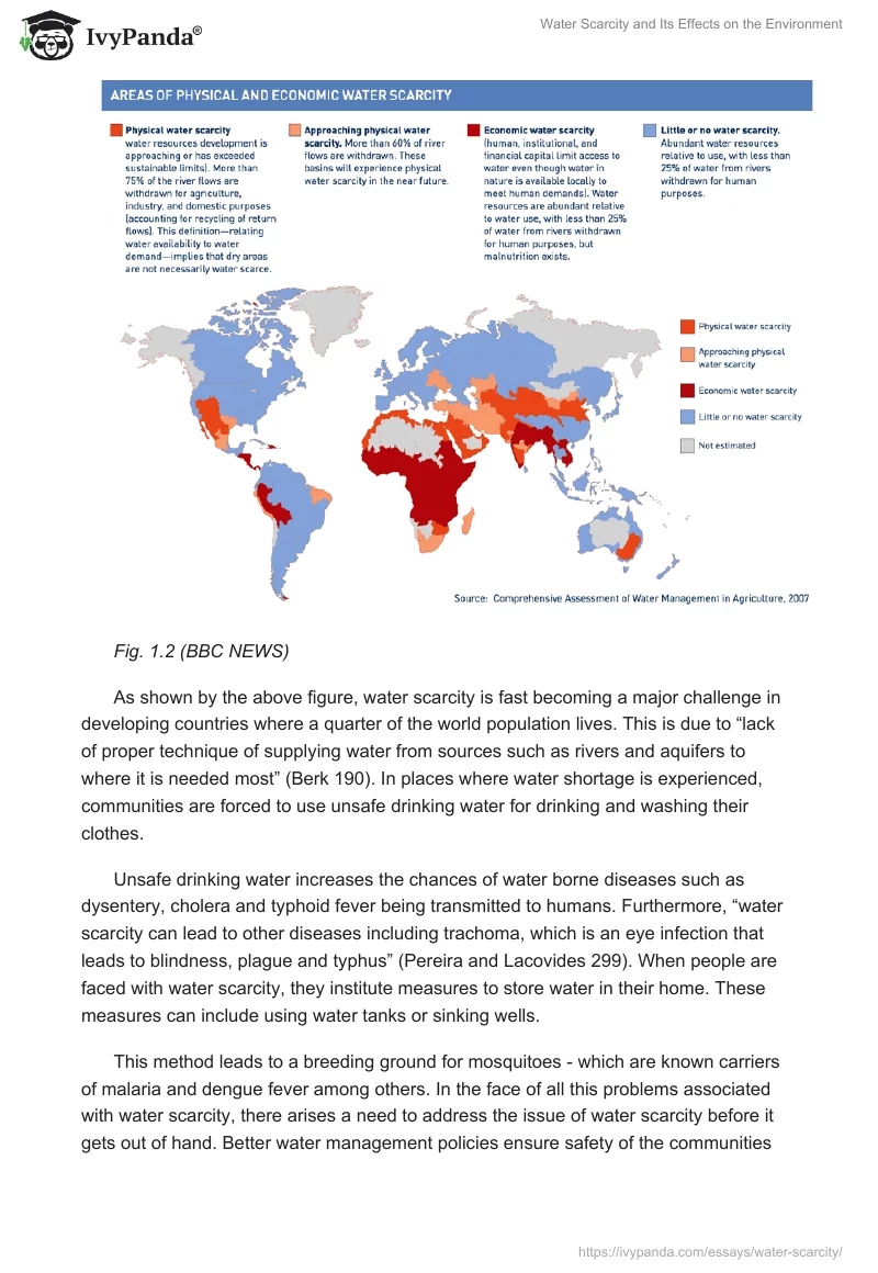 Water Scarcity and Its Effects on the Environment. Page 3