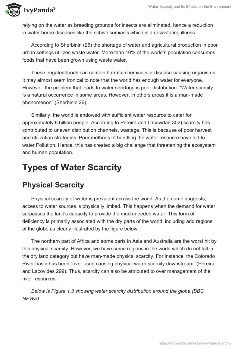 Water Scarcity and Its Effects on the Environment. Page 4
