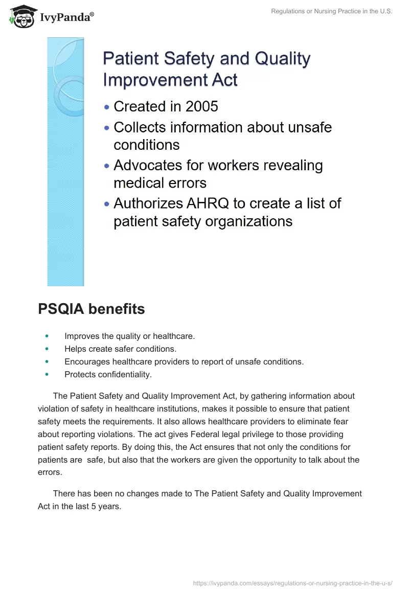 Regulations or Nursing Practice in the U.S.. Page 4