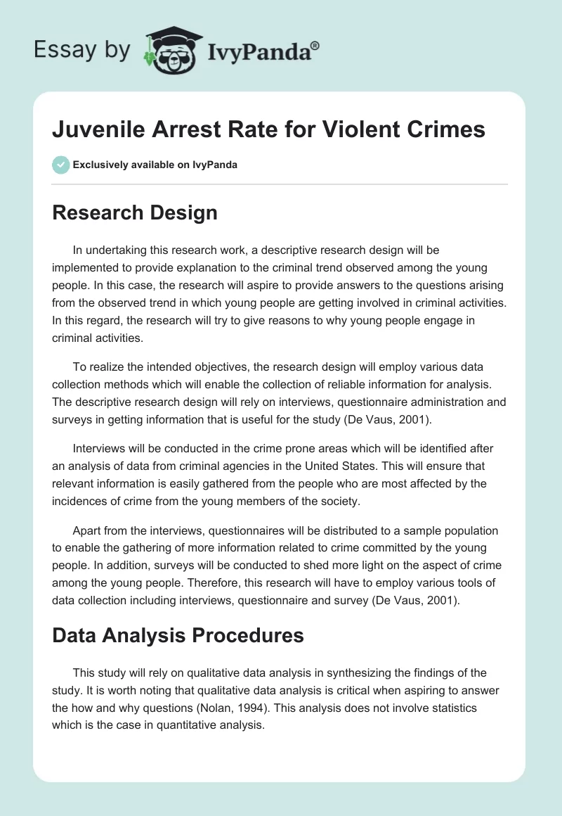 Juvenile Arrest Rate for Violent Crimes. Page 1