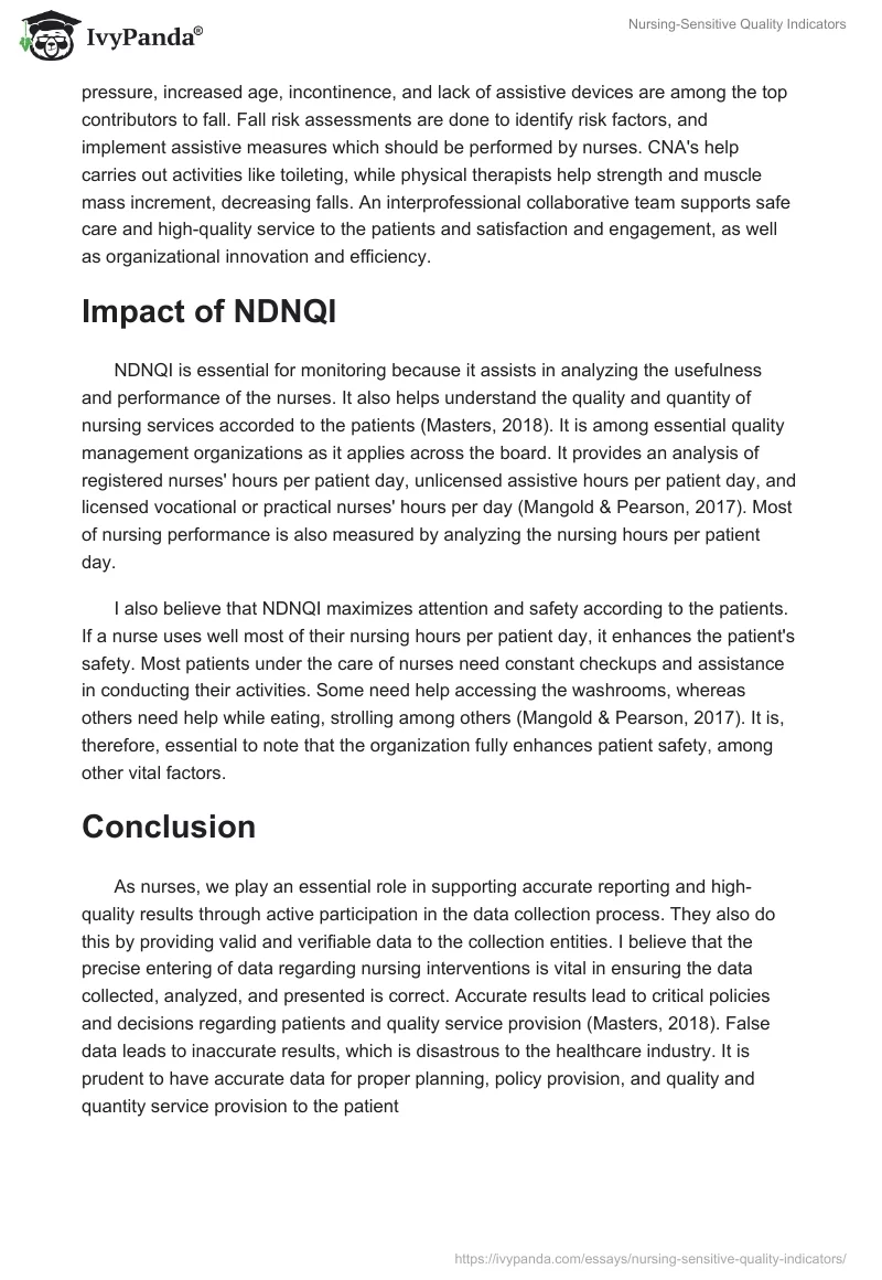 Nursing-Sensitive Quality Indicators. Page 2