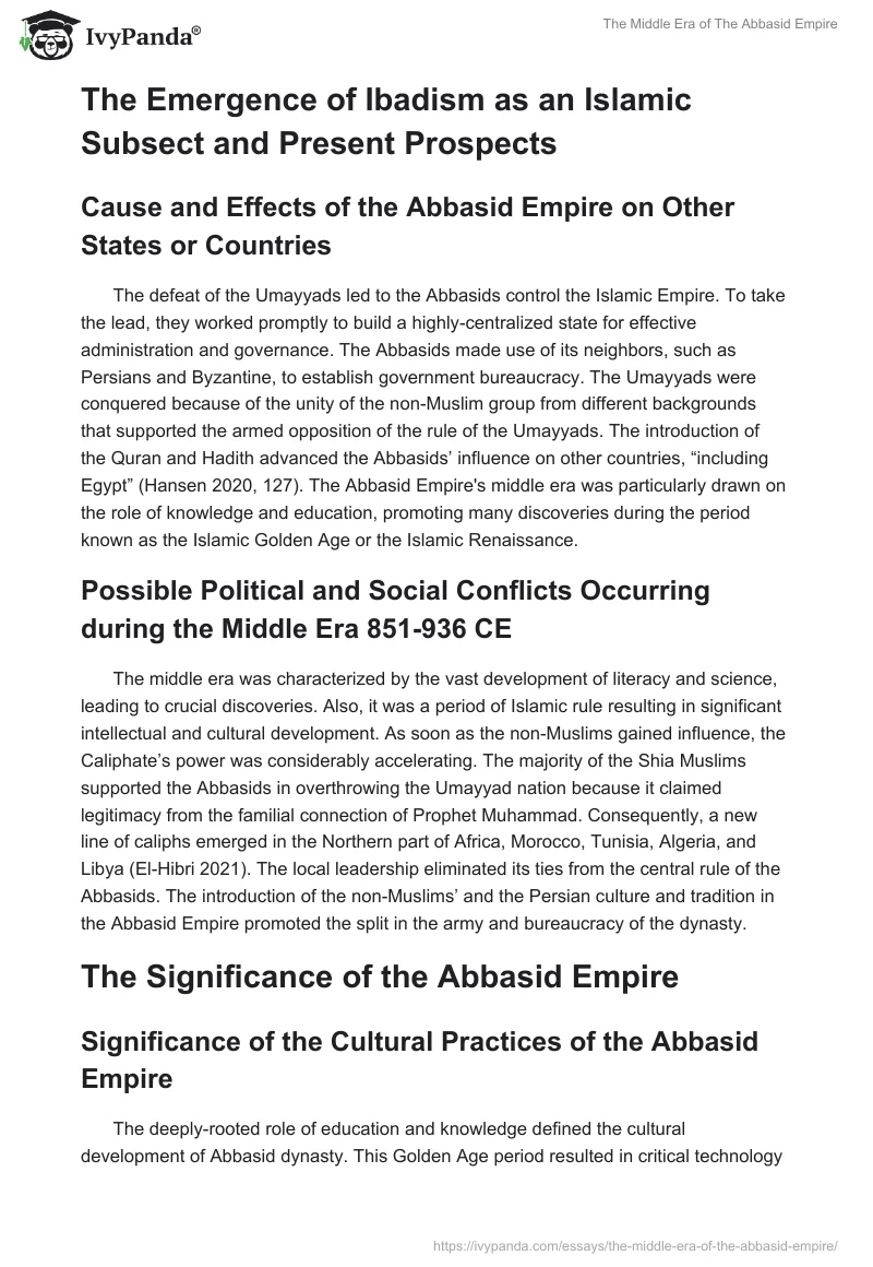 The Middle Era of The Abbasid Empire. Page 5