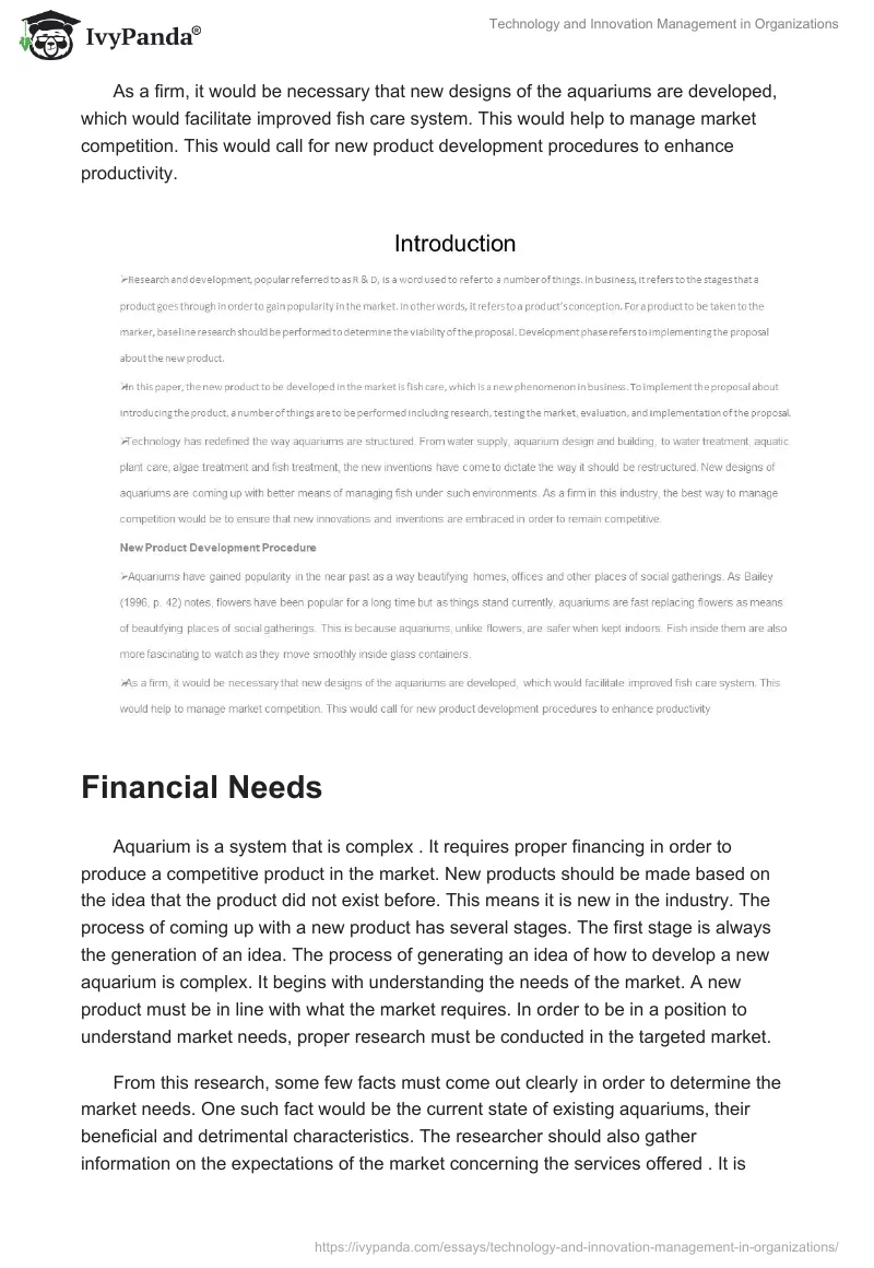 Technology and Innovation Management in Organizations. Page 2