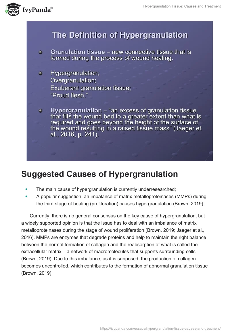 Hypergranulation Tissue: Causes and Treatment. Page 2