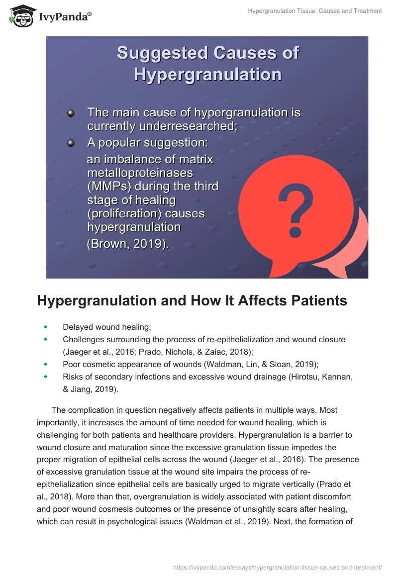 Hypergranulation Tissue: Causes and Treatment. Page 3