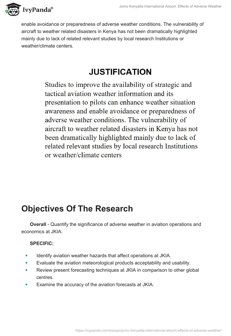 Jomo Kenyatta International Airport: Effects of Adverse Weather. Page 5