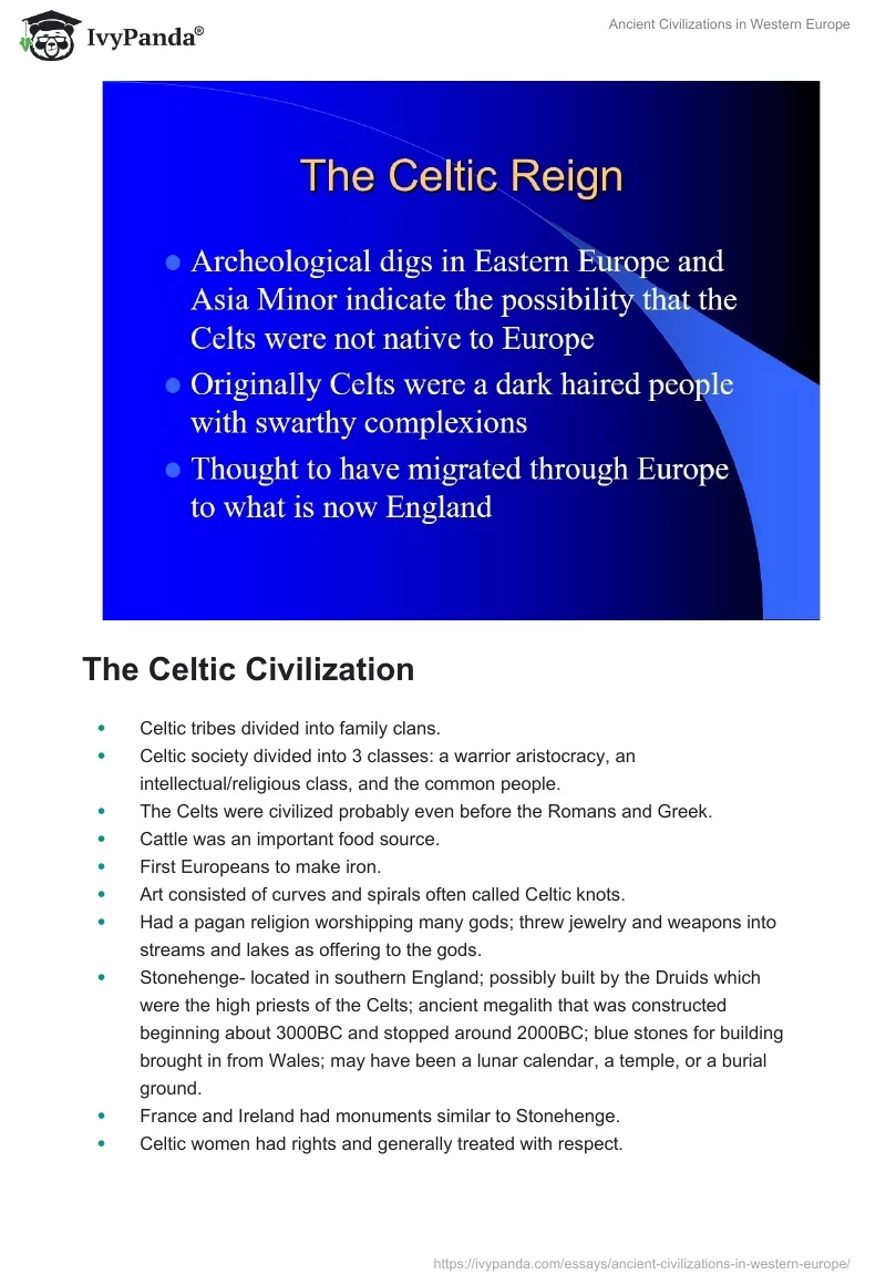 Ancient Civilizations in Western Europe. Page 2
