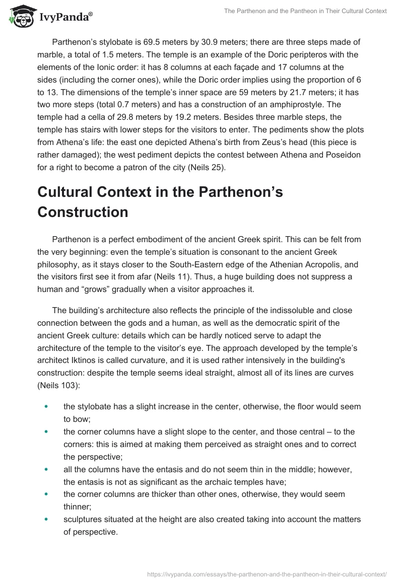 The Parthenon and the Pantheon in Their Cultural Context. Page 2