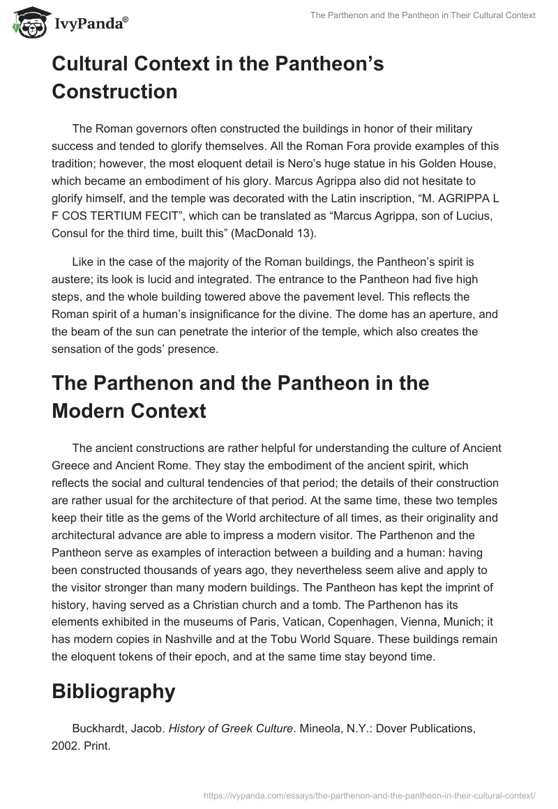 The Parthenon and the Pantheon in Their Cultural Context. Page 4