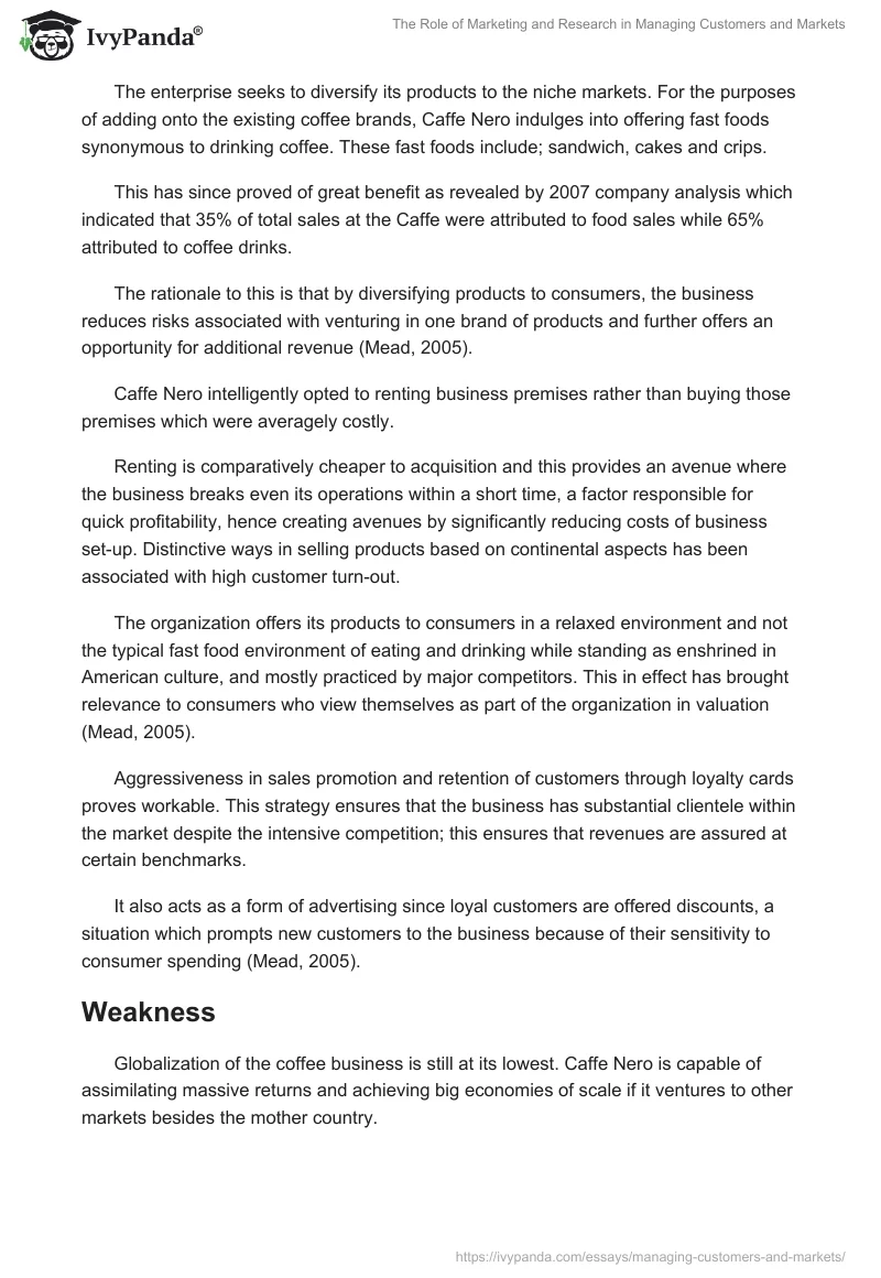 The Role of Marketing and Research in Managing Customers and Markets. Page 4